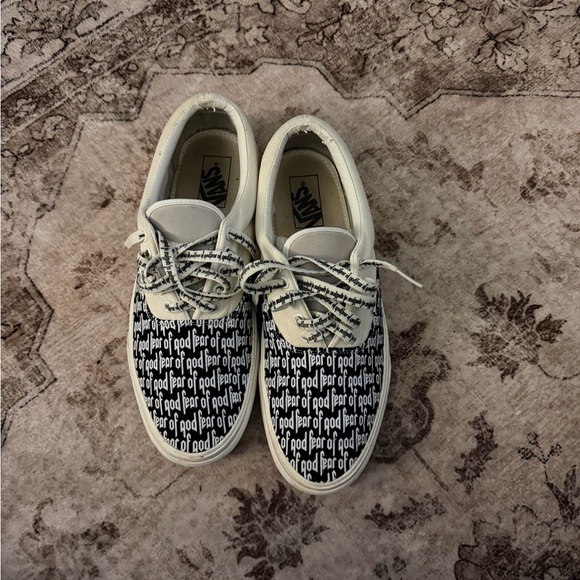Vans Black and White Patterned Sneakers